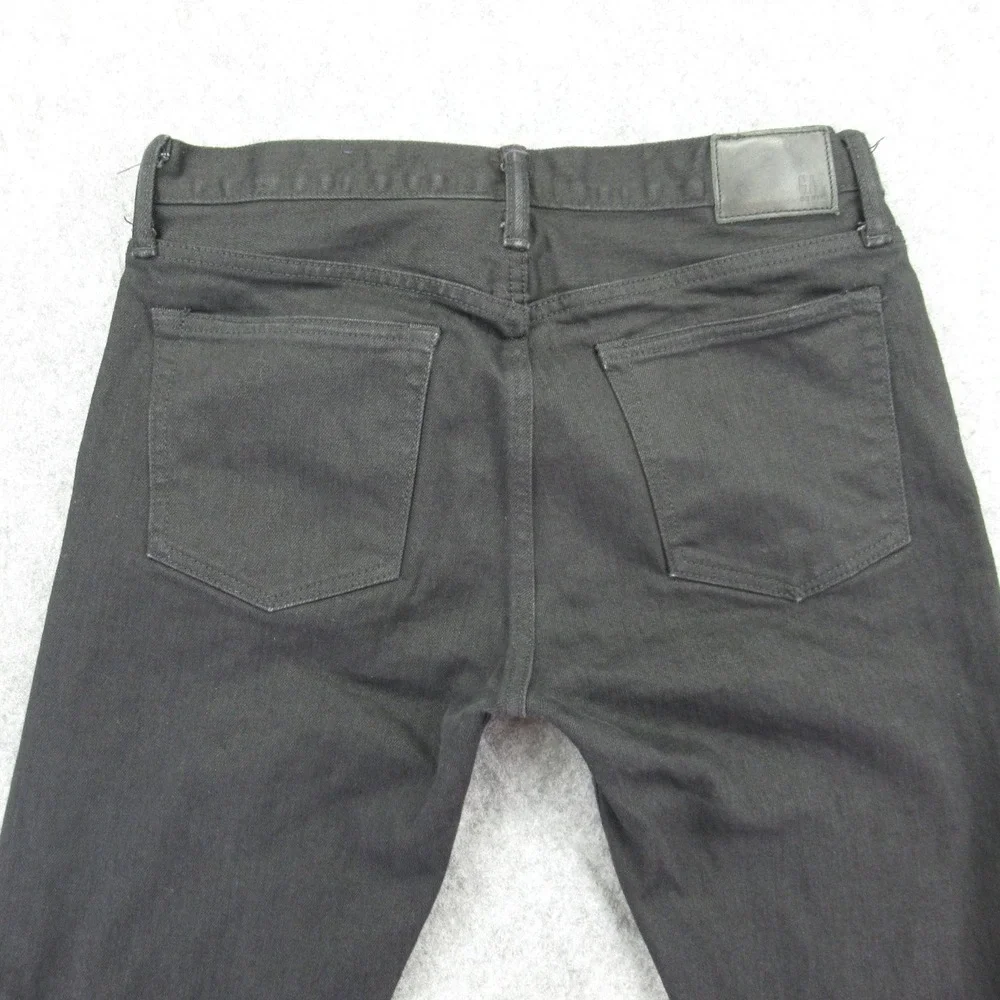 GAP Denim Men's Black Slim Jeans 31x32 Cotton Stretch‎ Button Fly
